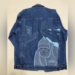 South Pole embroidered jean jacket.